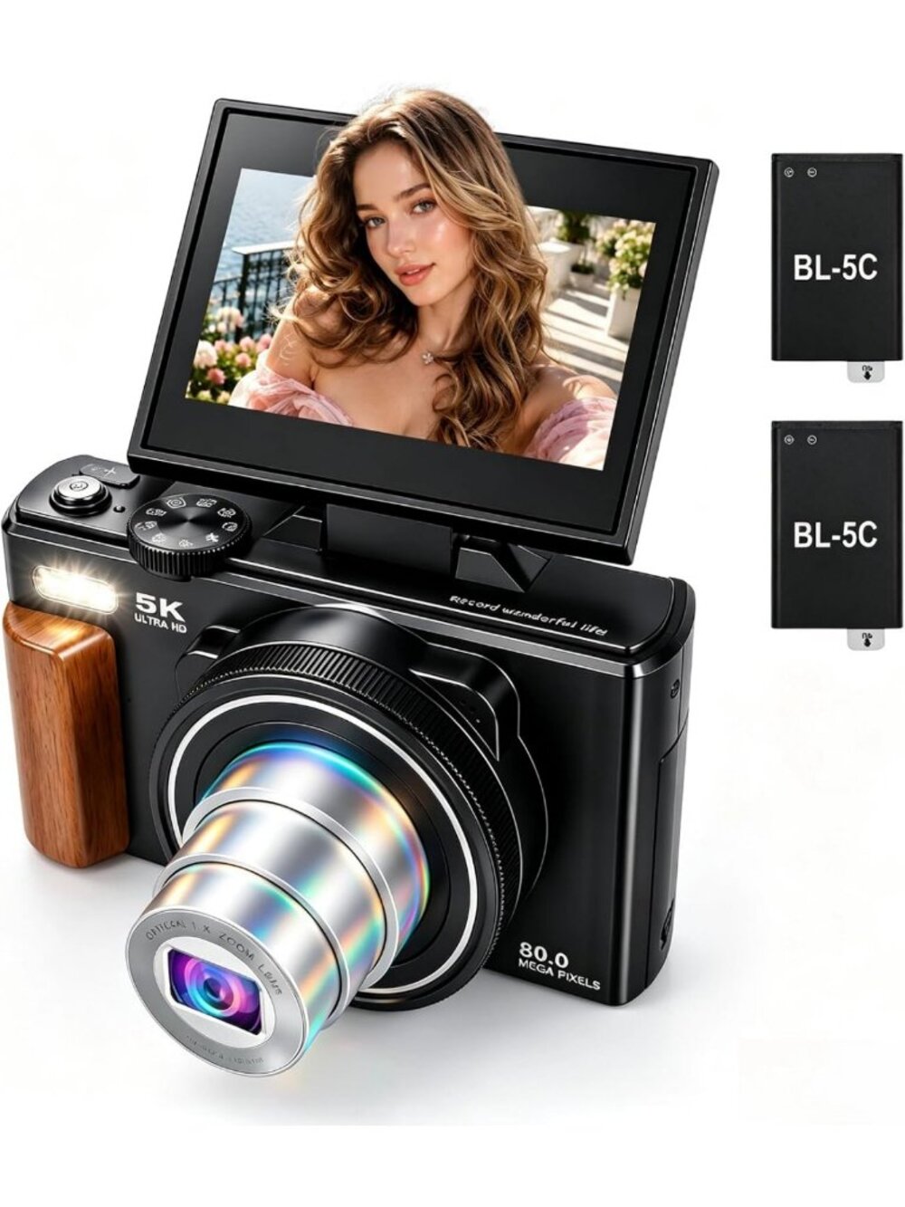5K Digital Camera for Photography | 12X Optical Zoom | Compact & Lightweight